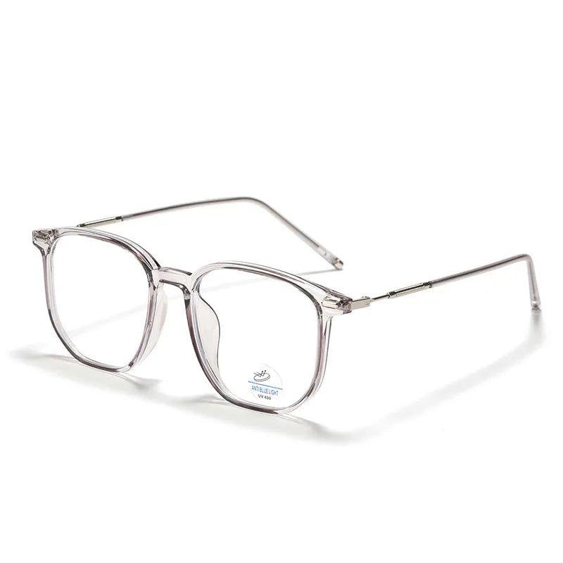 Vintage-Style Blue Light Blocking Square Glasses with Rivet Accents - Lucid Fantasy 