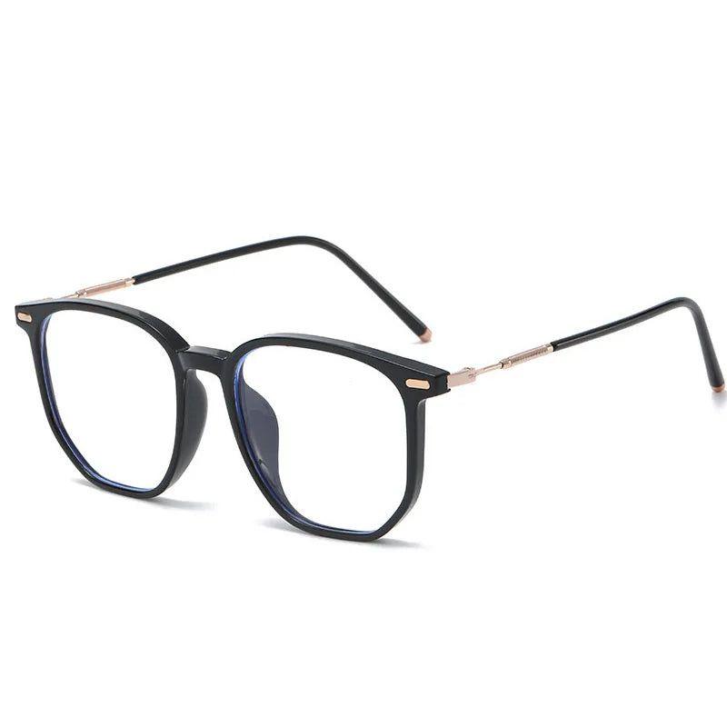 Vintage-Style Blue Light Blocking Square Glasses with Rivet Accents - Lucid Fantasy 