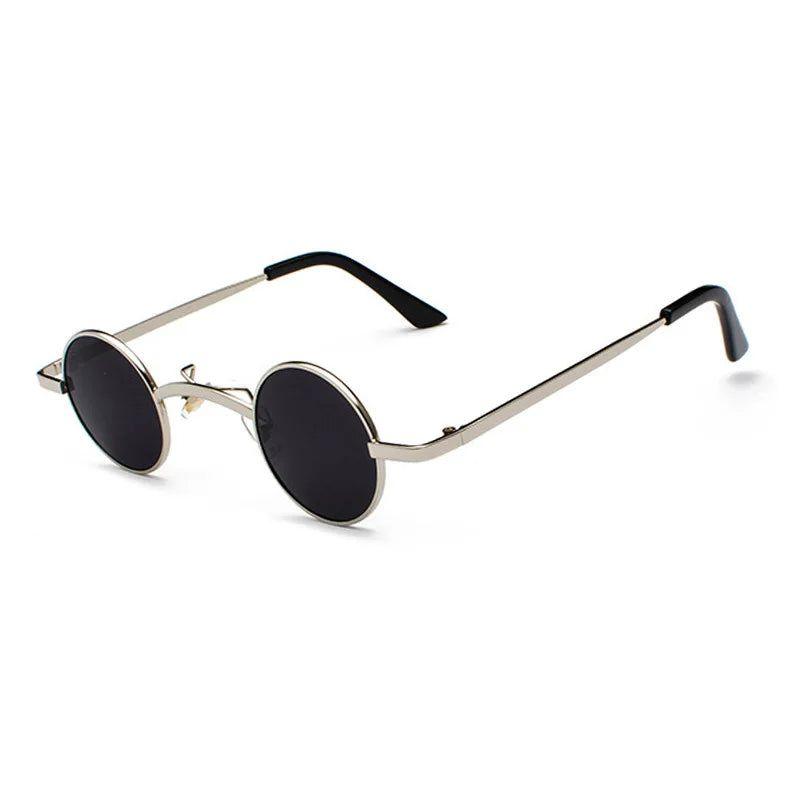 Wide Bridge Retro Rock Punk Sunglasses Classic Small Round Lenses Fashion Shades UV400 - Lucid Fantasy 