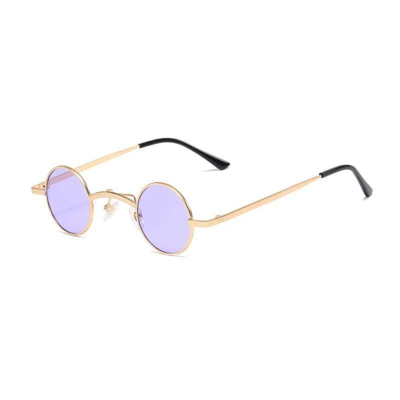 Wide Bridge Retro Rock Punk Sunglasses Classic Small Round Lenses Fashion Shades UV400 - Lucid Fantasy 