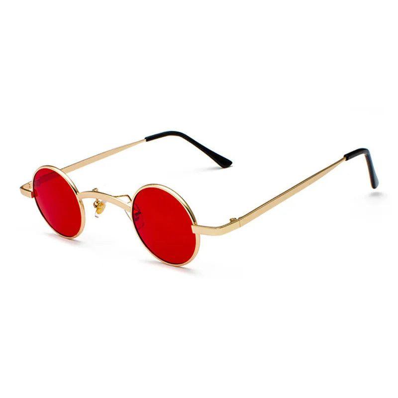 Wide Bridge Retro Rock Punk Sunglasses Classic Small Round Lenses Fashion Shades UV400 - Lucid Fantasy 