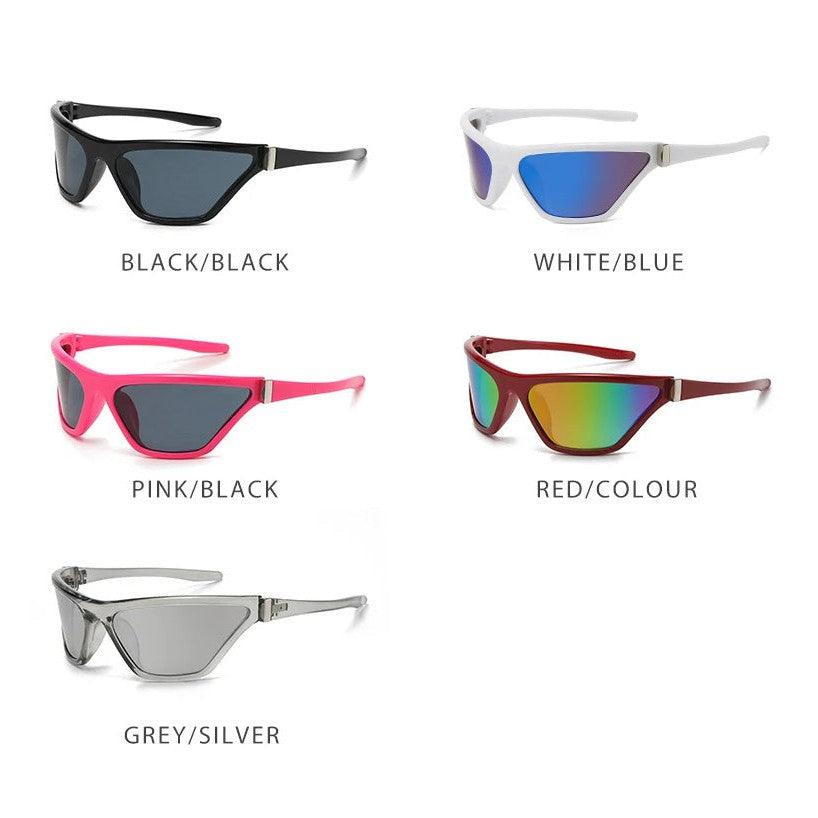 Wrap Around Y2K Cat Eye Sunglasses Trendy Punk Sport Sun Glasses Fashion Shades UV400 - Lucid Fantasy 