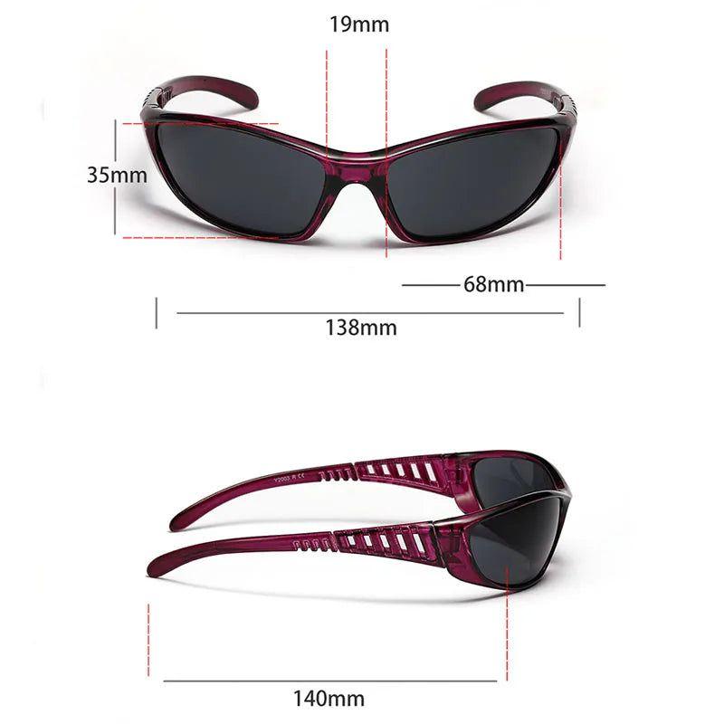 Y2K Hollow Electroplated Sports Sunglasses with Oval Goggle Shades and UV400 Protection - Lucid Fantasy 