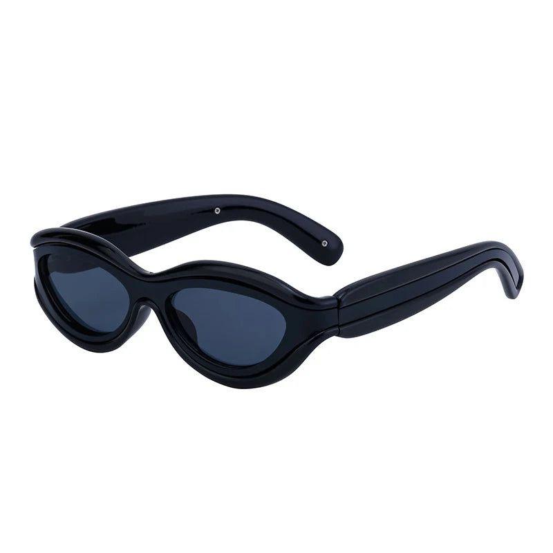 Y2K Semi-Metal Cat Eye Sunglasses - Luxury Punk Fashion Shades with UV400 Protection - Lucid Fantasy 