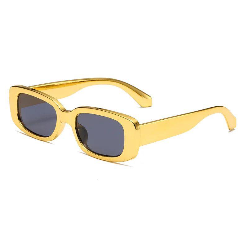 Y2K Tech-Inspired Electroplated Small Rectangle Sunglasses with UV400 Protection - Lucid Fantasy 