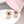 14k 585 Rose Gold Ruby Sparkling Diamond Pave Flower Blossom Stud Earrings