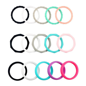 15PCS Silicone Ring Variety Set