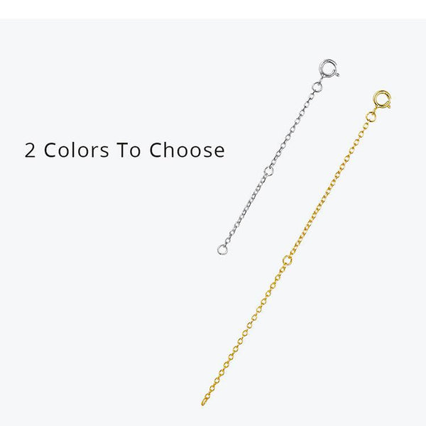 925 Sterling Silver Platinum Plated Yellow Gold Necklace Chain Extension