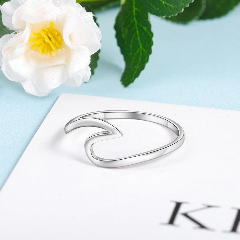 925 Sterling Silver Wave Stackable Ring