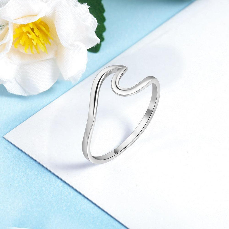 925 Sterling Silver Wave Stackable Ring