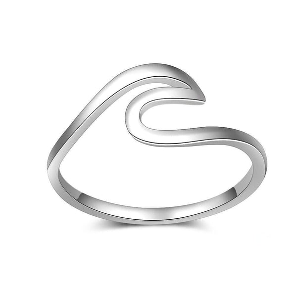 925 Sterling Silver Wave Stackable Ring