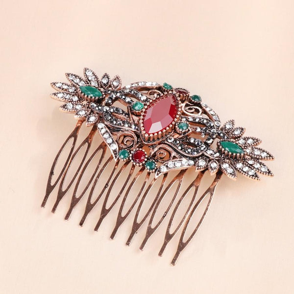 Antique Design Turkish Jewelry Floral Hair Comb