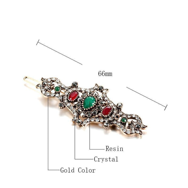 Classic Design Turkish Jewelry Gold Hair Clip