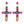 Colorful Crystal Cross Design Dangle Drop Earrings
