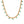 Emerald Green White Crystal CZ Gold Metallic Flat Link Collar Chain Choker Necklace