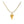 Gold Metal LUXE Design Heart Pendant Chain Link Necklace