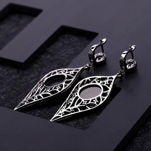 Gothic Sterling Silver Smoky Quartz Jewelry Set