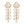 LUXE Design Big Gem Crystal Longline Drop Dangle Earrings