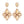 LUXE Design Floral Burst Full Crystal Dangle Drop Statement Earrings