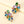 Luxury Chunky Colorful Crystal Maxi Stud Dangle Earrings