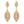 Luxury Design Full Crystal Rhinestone Inlay Dangle Drop Earrings