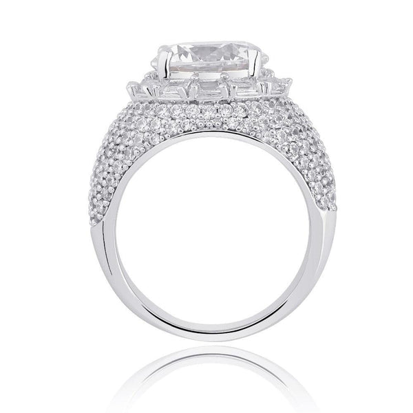 Luxury Iced Out Big Round CZ Statement Ring