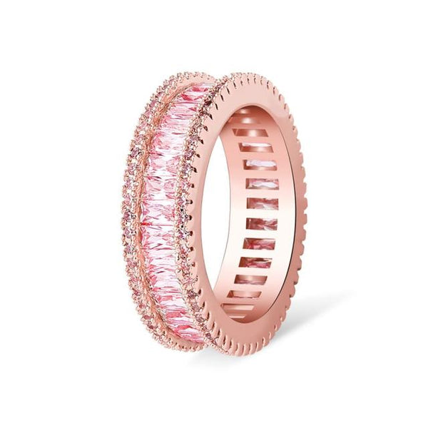 Micro Pave Luxury Wrap Around Stone Iced Out AAA CZ Ring