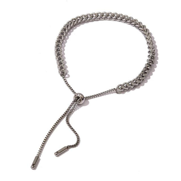 Minimalist Vintage Design Metallic Chain Link Tassel Bracelet