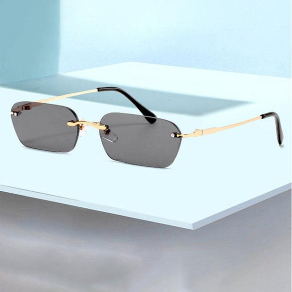 Rimless Rectangle Color Sunglasses