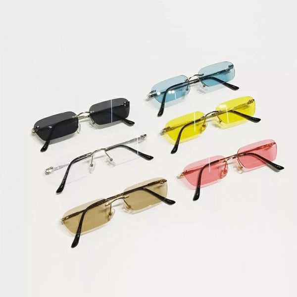 Rimless Rectangle Color Sunglasses