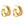 Shiny Metallic Double Crescent Hoop LUXE CZ Dangle Earrings