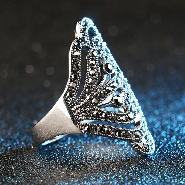 Silver Butterfly Wing Statement Ring