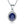 Sterling Silver Blue Sapphire Luxury Pendant Necklace