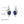 Sterling Silver Blue Sapphire Oval Swirl Earrings