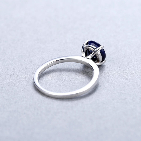Sterling Silver Blue Sapphire Ring