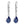 Sterling Silver Blue Sapphire Teardrop Earrings