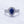 Sterling Silver Blue Sapphire Water Drop Ring
