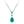 Sterling Silver Luxury Green Agate Pendant Necklace