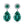 Sterling Silver Nano Emerald Statement Earrings