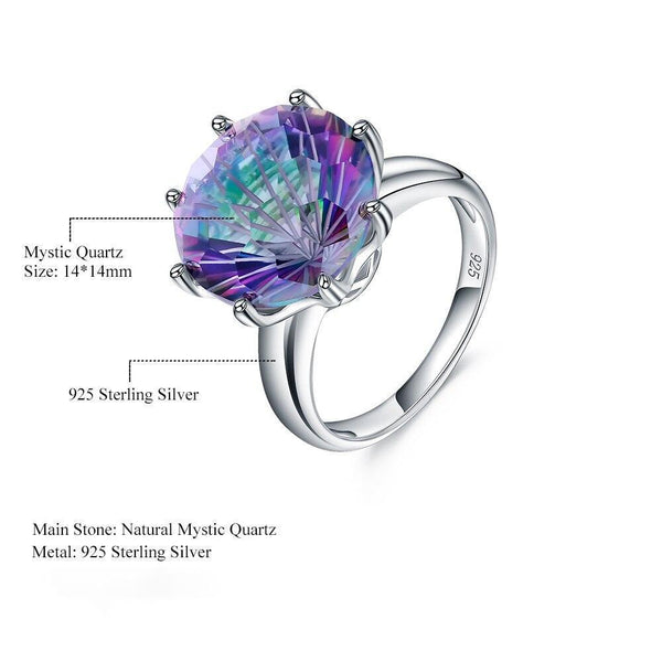 Sterling Silver Rainbow Mystic Quartz Ring