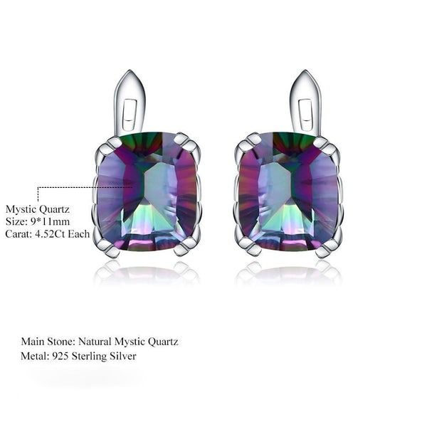 Sterling Silver Rainbow Mystic Quartz Statement Jewelry Set
