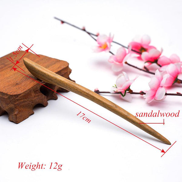 Traditional Curved Wood Hairpin Hair Jewelry