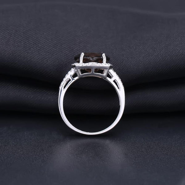 Vintage Design Sterling Silver Smoky Quartz Ring