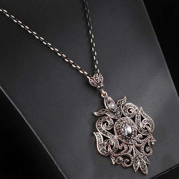 Vintage Design Turkish Jewelry Statement Pendant Necklace