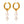 Vintage Style Double Pearl Drop Golden Metallic Dangle Earrings