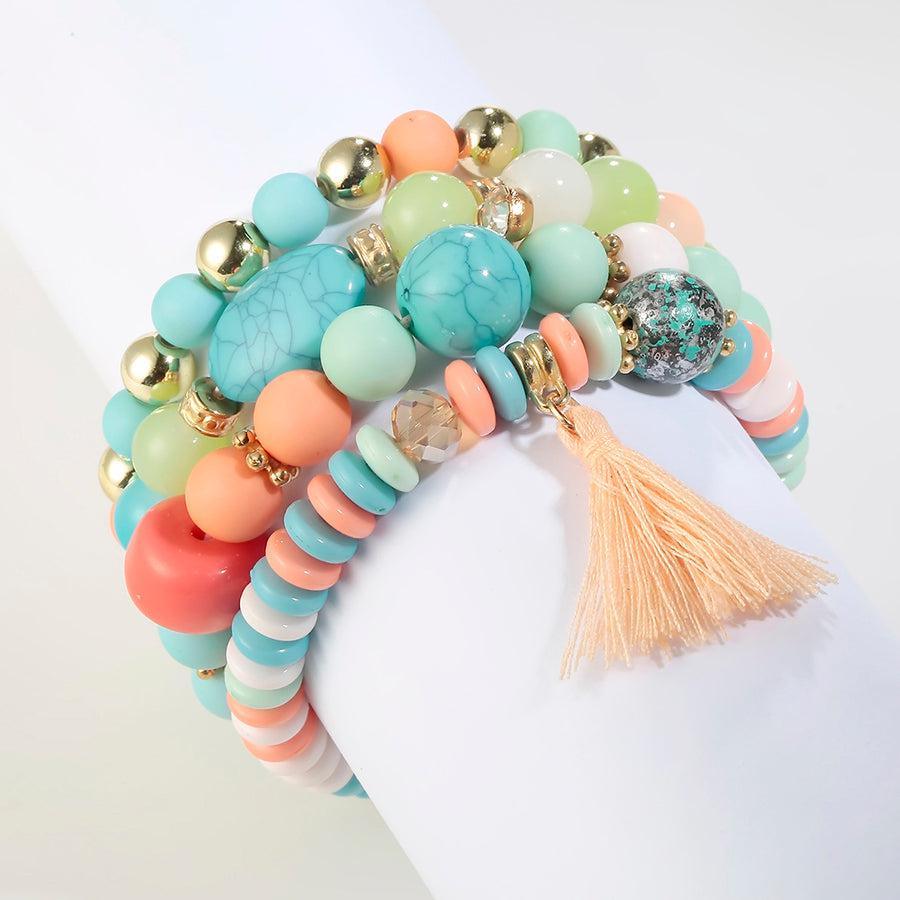 Bohemian Beaded Tassel Cuff Bracelet - Lucid Fantasy 