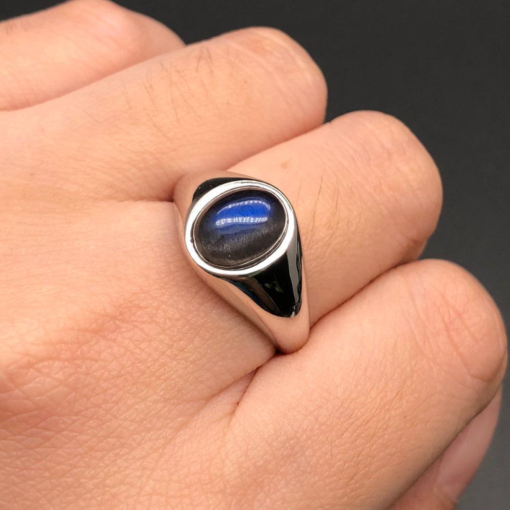 Boho-Chic Sterling Silver Labradorite Statement Ring - Lucid Fantasy 