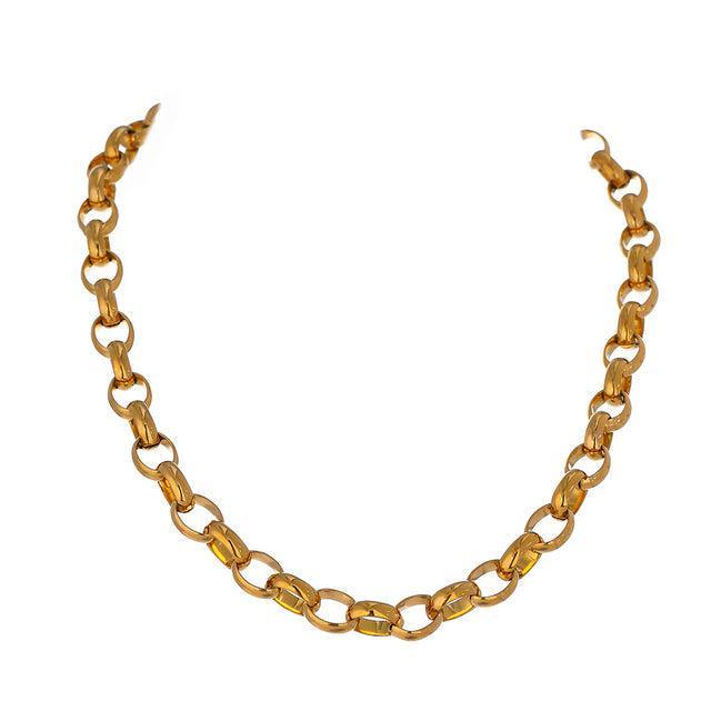 Chunky Gold-Plated Chain Link Statement Necklace - Lucid Fantasy 