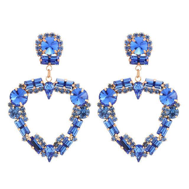 Classic Crystal Heart Drop Dangle Earrings - Lucid Fantasy 