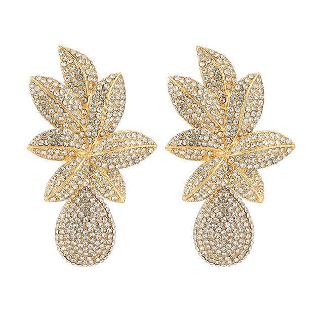 Deluxe Luxury Crystal Pave Formal Statement Earrings - Lucid Fantasy 